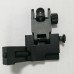 Black Universal Fit Aluminum Picatinny, Magpul, M4, M16, AR10, AR15, AK, Flip up Front and Rear Backup lron Sight